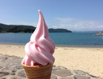 すももソフトクリーム　￥300